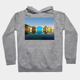 Boathouse on lake Hoodie